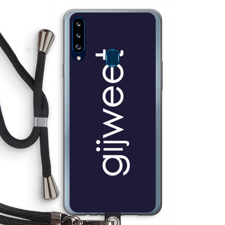 Gijweet: Samsung Galaxy A20s Transparant Hoesje met koord