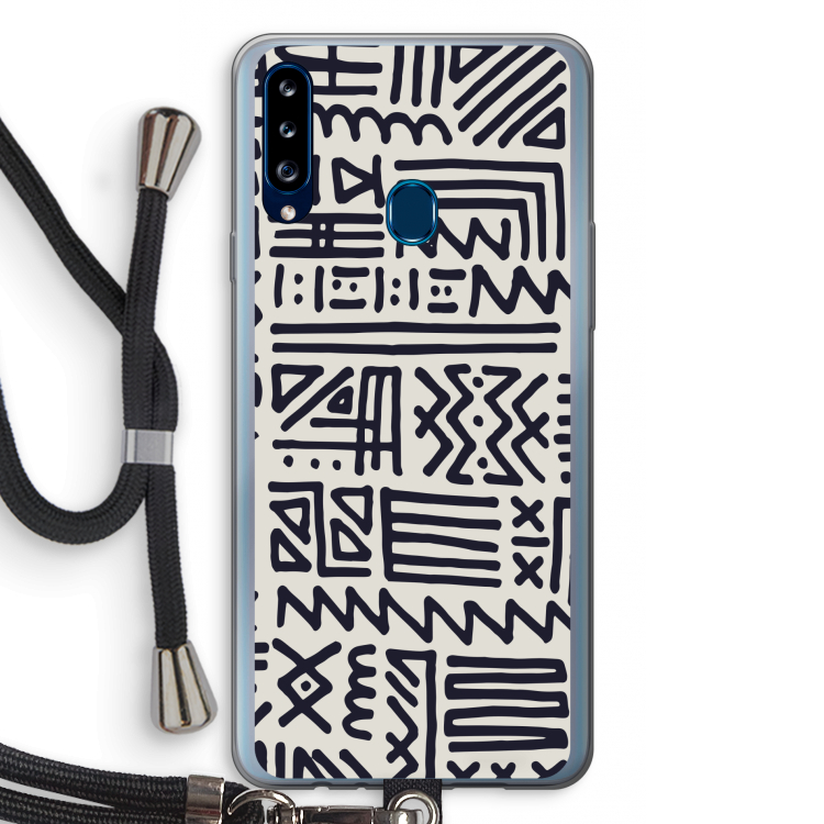 Marrakech print: Samsung Galaxy A20s Transparant Hoesje met koord
