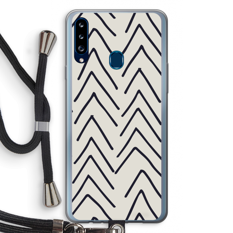 Marrakech Arrows: Samsung Galaxy A20s Transparant Hoesje met koord