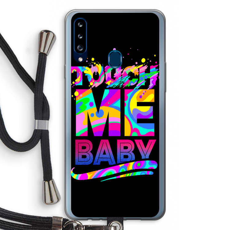 Touch Me: Samsung Galaxy A20s Transparant Hoesje met koord