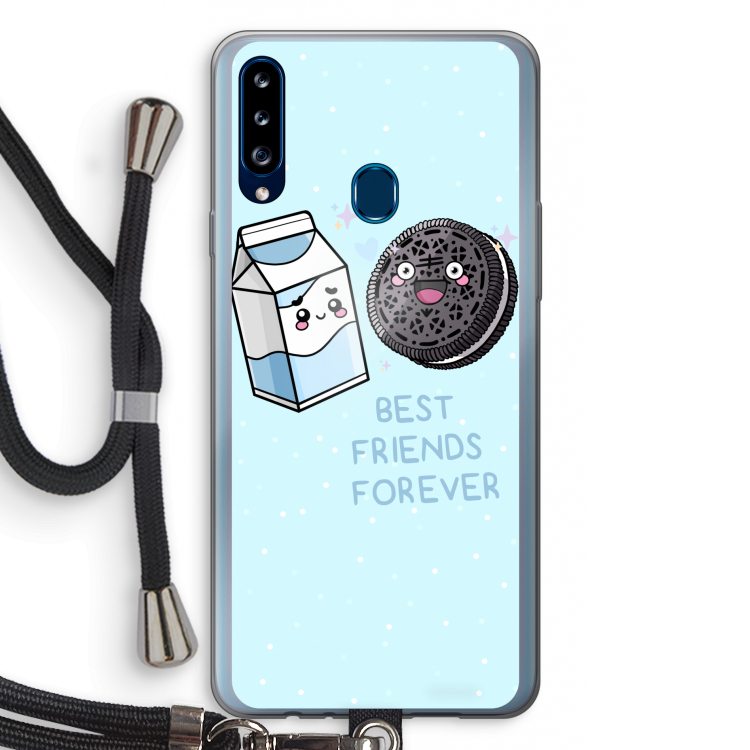 Best Friend Forever: Samsung Galaxy A20s Transparant Hoesje met koord