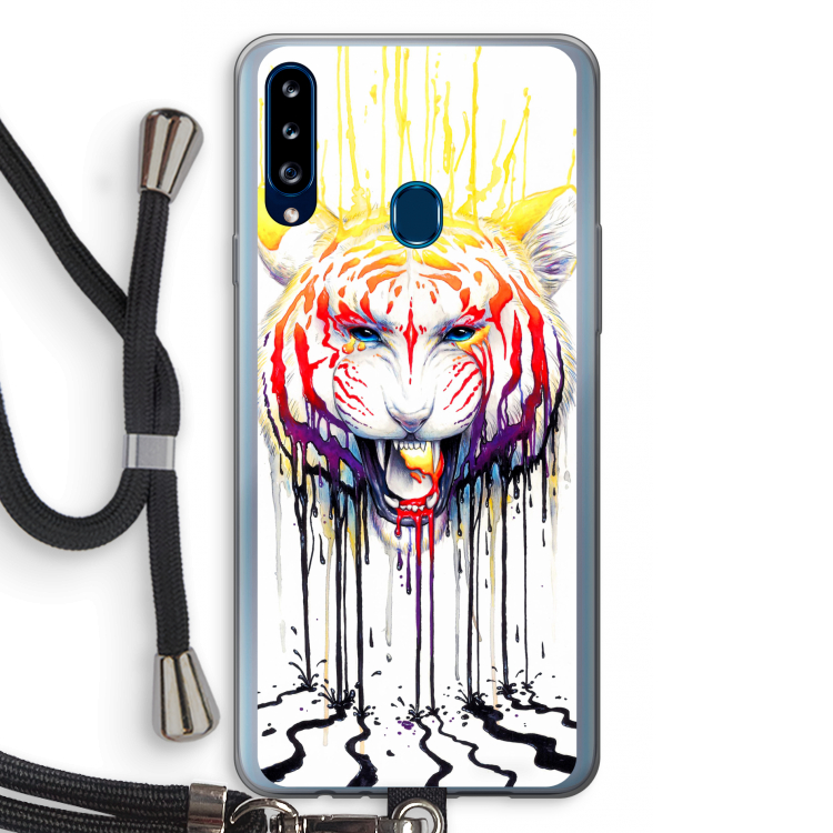 Fading: Samsung Galaxy A20s Transparant Hoesje met koord