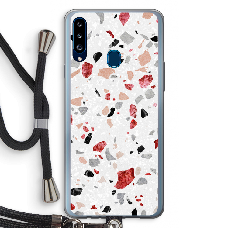 Terrazzo N°12: Samsung Galaxy A20s Transparant Hoesje met koord