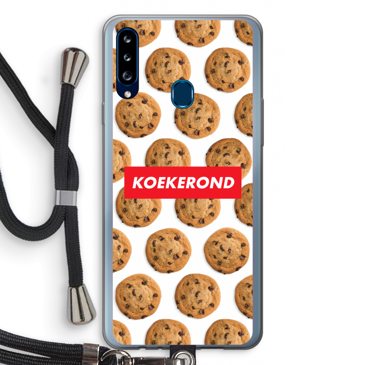 Koekerond: Samsung Galaxy A20s Transparant Hoesje met koord