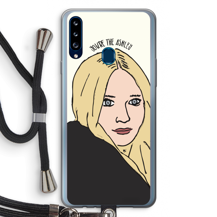 Ashley: Samsung Galaxy A20s Transparant Hoesje met koord