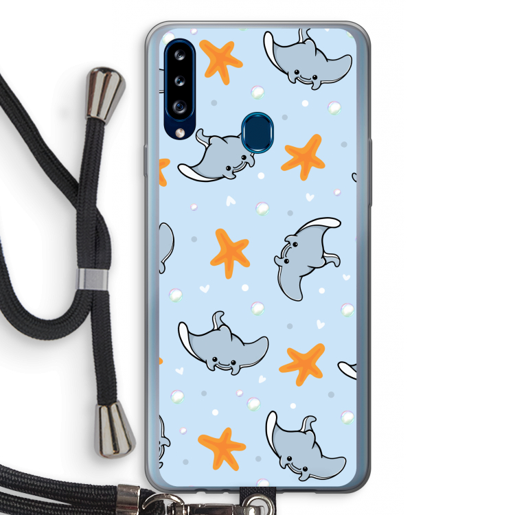 Manta: Samsung Galaxy A20s Transparant Hoesje met koord