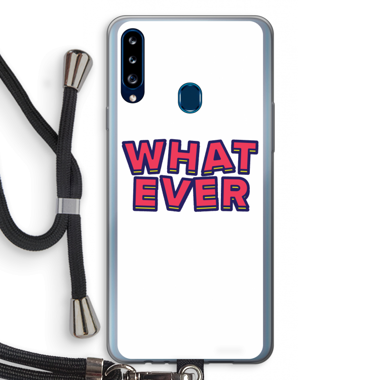 Whatever: Samsung Galaxy A20s Transparant Hoesje met koord