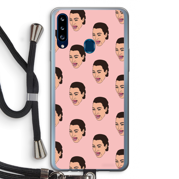 Ugly Cry Call: Samsung Galaxy A20s Transparant Hoesje met koord