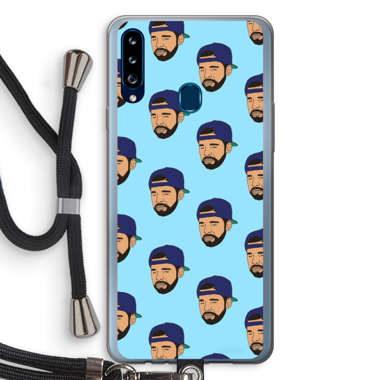 Drake Away: Samsung Galaxy A20s Transparant Hoesje met koord