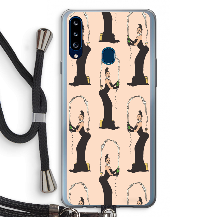 Pop Some Kim: Samsung Galaxy A20s Transparant Hoesje met koord