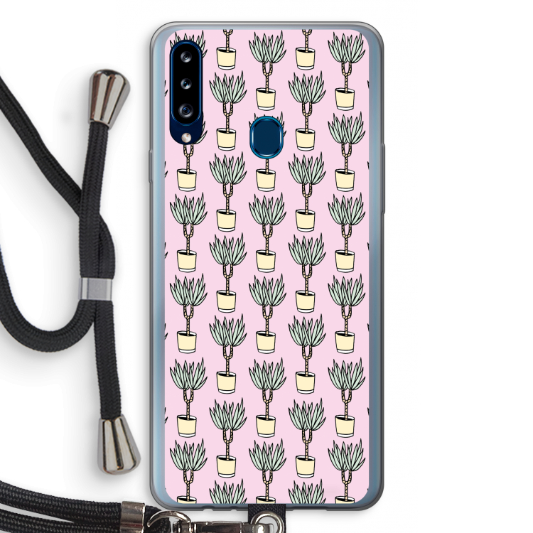 Boompje: Samsung Galaxy A20s Transparant Hoesje met koord