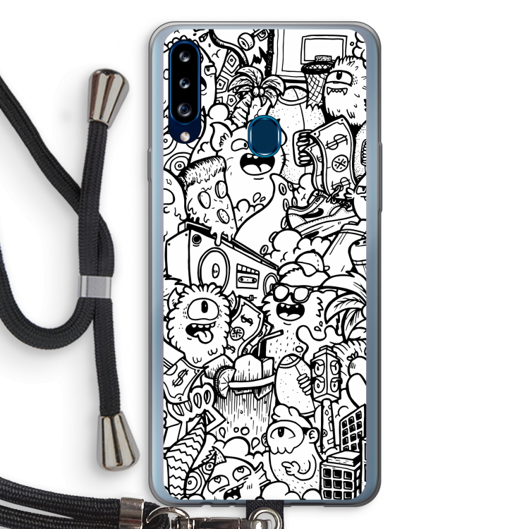 Vexx City #2: Samsung Galaxy A20s Transparant Hoesje met koord