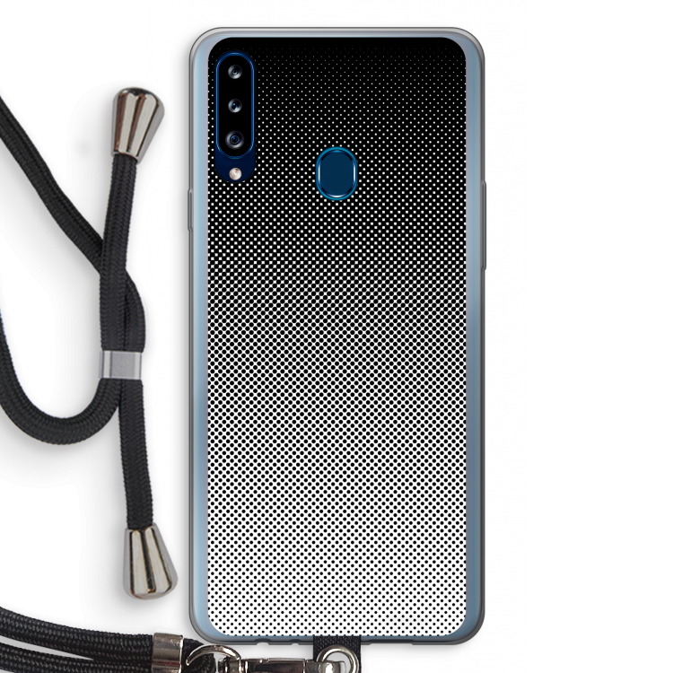 Musketon Halftone: Samsung Galaxy A20s Transparant Hoesje met koord