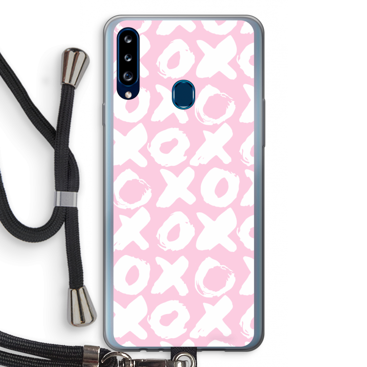 XOXO: Samsung Galaxy A20s Transparant Hoesje met koord