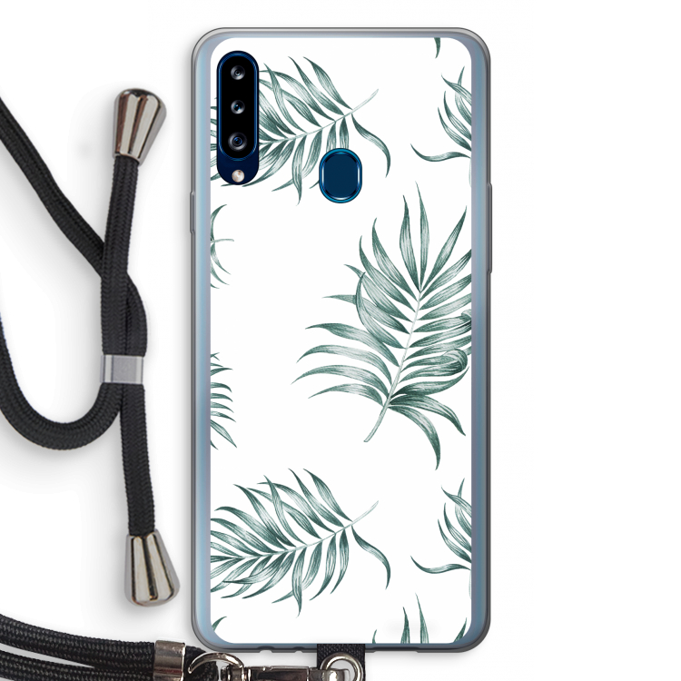 Simple leaves: Samsung Galaxy A20s Transparant Hoesje met koord