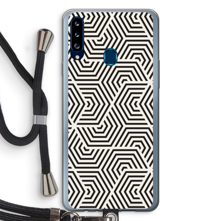Magic pattern: Samsung Galaxy A20s Transparant Hoesje met koord