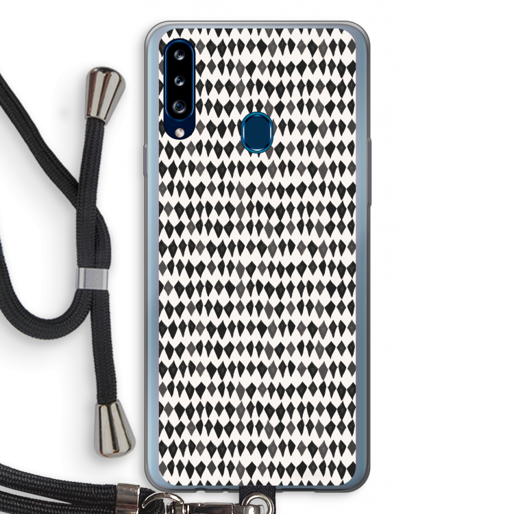Crazy shapes: Samsung Galaxy A20s Transparant Hoesje met koord