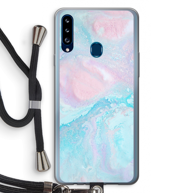 Fantasie pastel: Samsung Galaxy A20s Transparant Hoesje met koord
