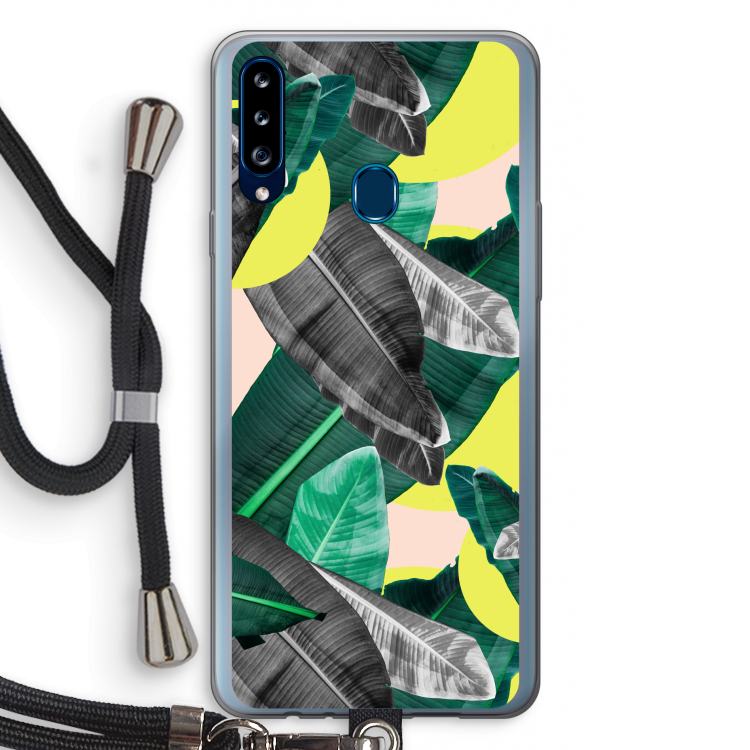 Fantasie jungle: Samsung Galaxy A20s Transparant Hoesje met koord