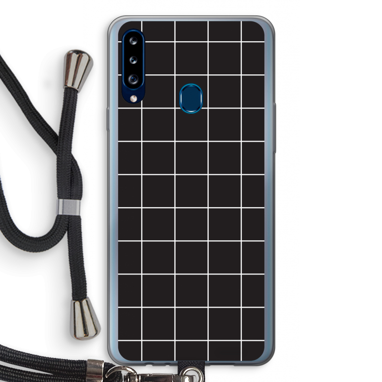 Rooster 2: Samsung Galaxy A20s Transparant Hoesje met koord