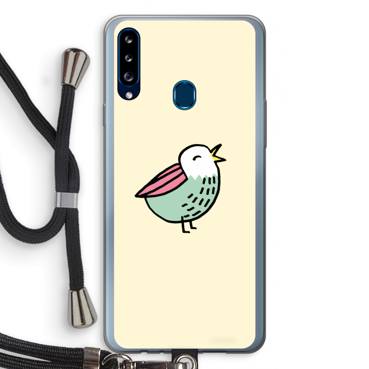 Birdy: Samsung Galaxy A20s Transparant Hoesje met koord
