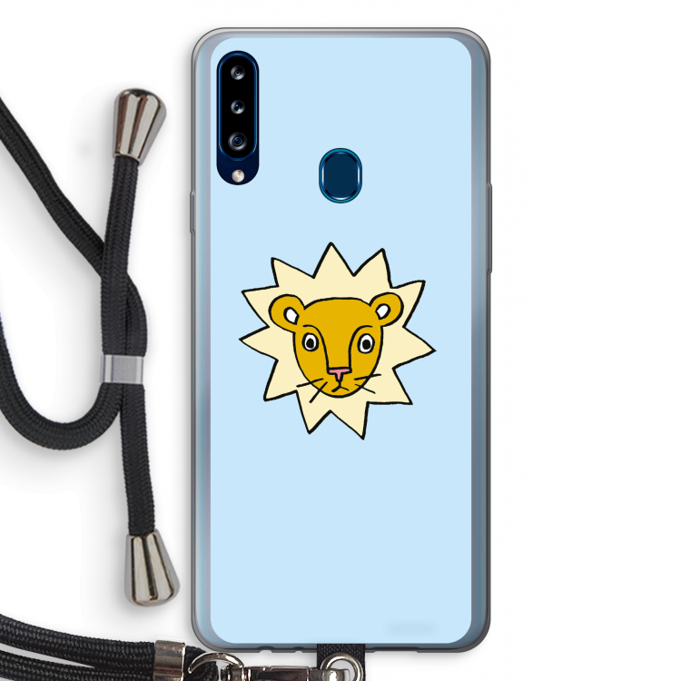 Kleine leeuw: Samsung Galaxy A20s Transparant Hoesje met koord