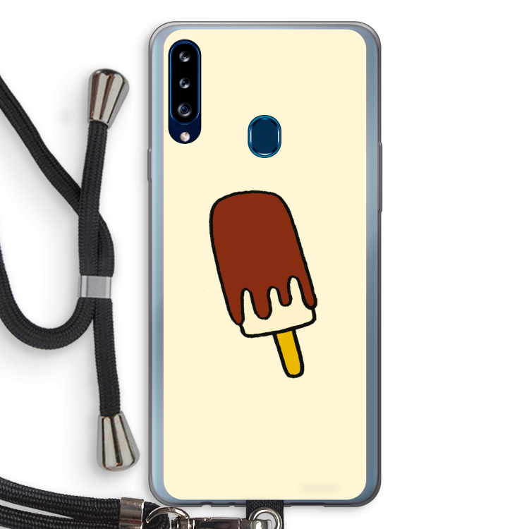 Frisco: Samsung Galaxy A20s Transparant Hoesje met koord