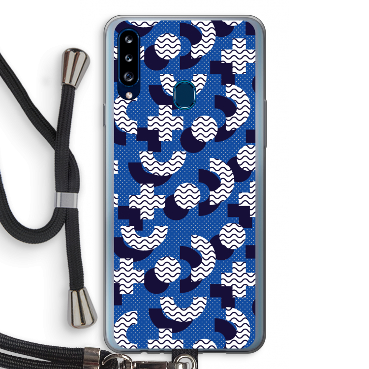 8-bit N°5: Samsung Galaxy A20s Transparant Hoesje met koord