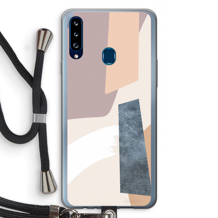 Luca: Samsung Galaxy A20s Transparant Hoesje met koord