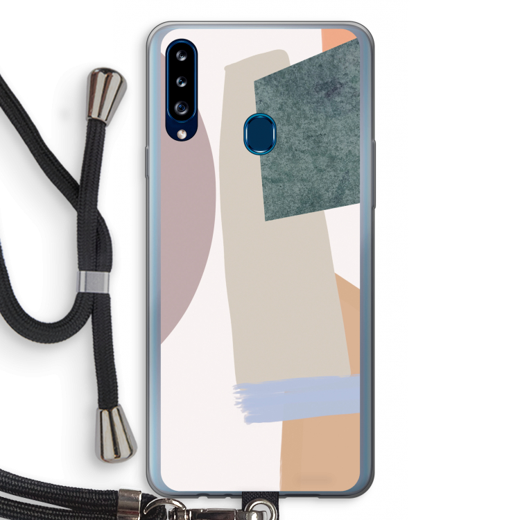 Lindo: Samsung Galaxy A20s Transparant Hoesje met koord