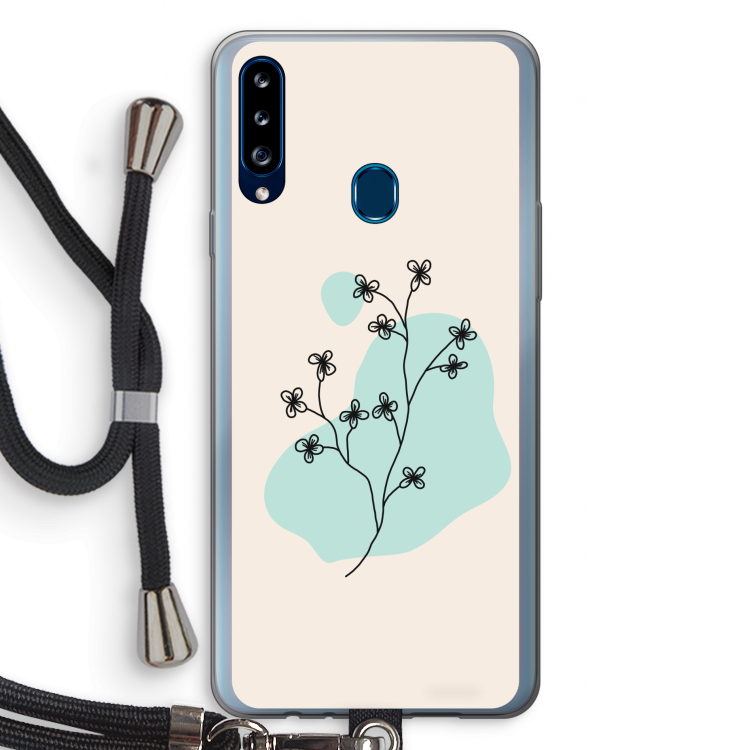 Love your petals: Samsung Galaxy A20s Transparant Hoesje met koord