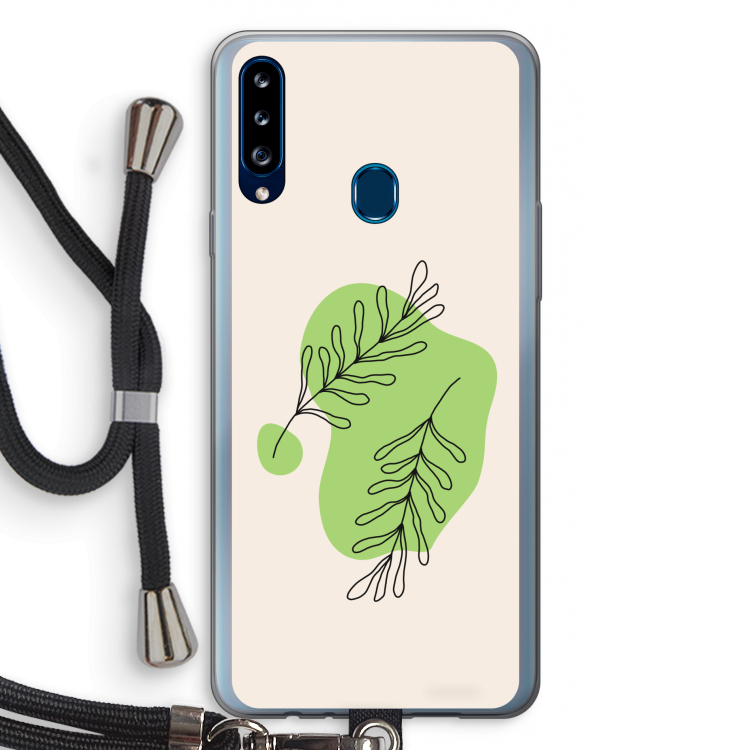Beleaf in you: Samsung Galaxy A20s Transparant Hoesje met koord