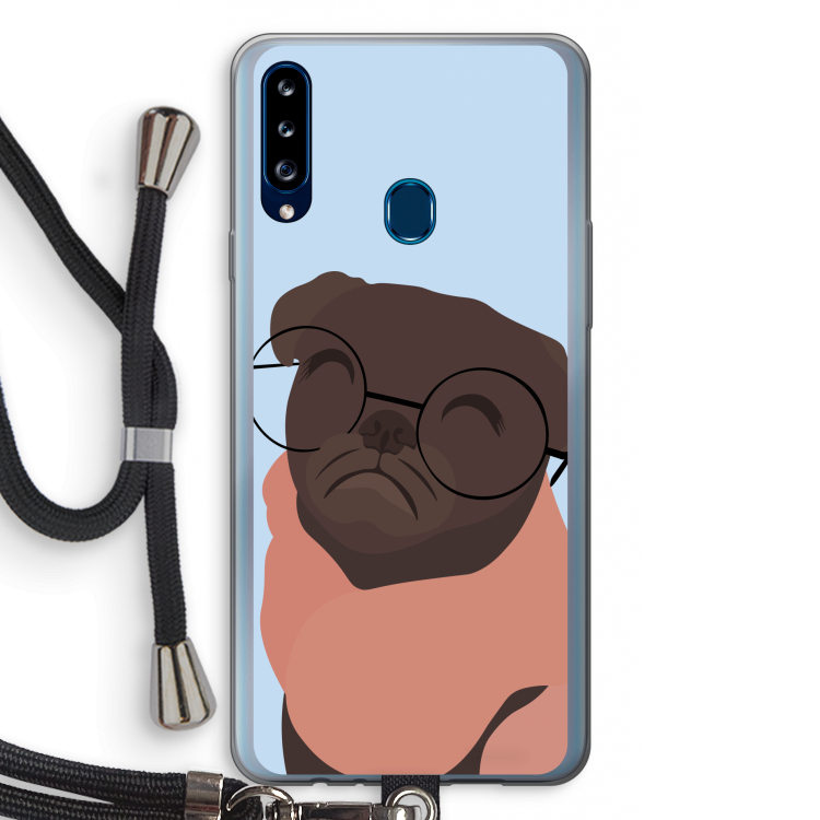 Ludo: Samsung Galaxy A20s Transparant Hoesje met koord