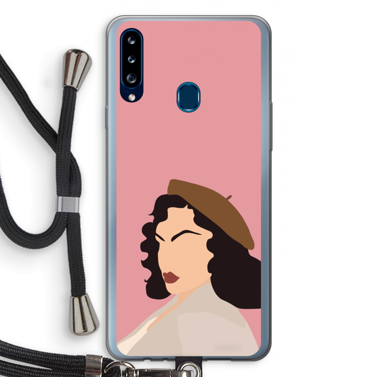 Confidence: Samsung Galaxy A20s Transparant Hoesje met koord