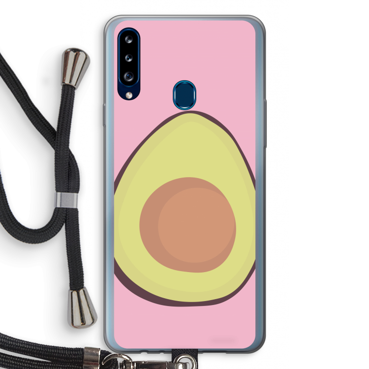 Avocado: Samsung Galaxy A20s Transparant Hoesje met koord