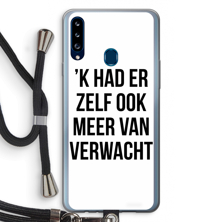 Meer verwacht: Samsung Galaxy A20s Transparant Hoesje met koord