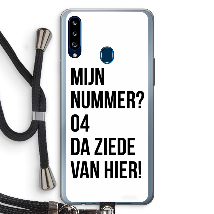 Da ziede van hier: Samsung Galaxy A20s Transparant Hoesje met koord