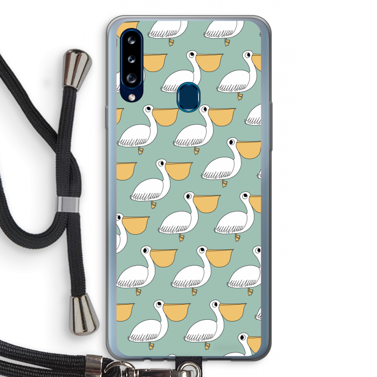 Pelican: Samsung Galaxy A20s Transparant Hoesje met koord