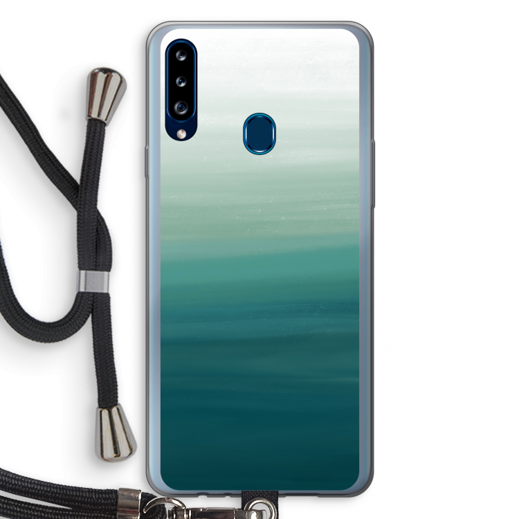 Ocean: Samsung Galaxy A20s Transparant Hoesje met koord