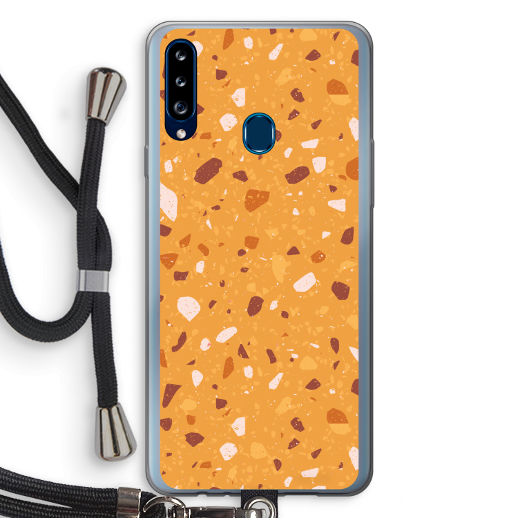 Terrazzo N°24: Samsung Galaxy A20s Transparant Hoesje met koord