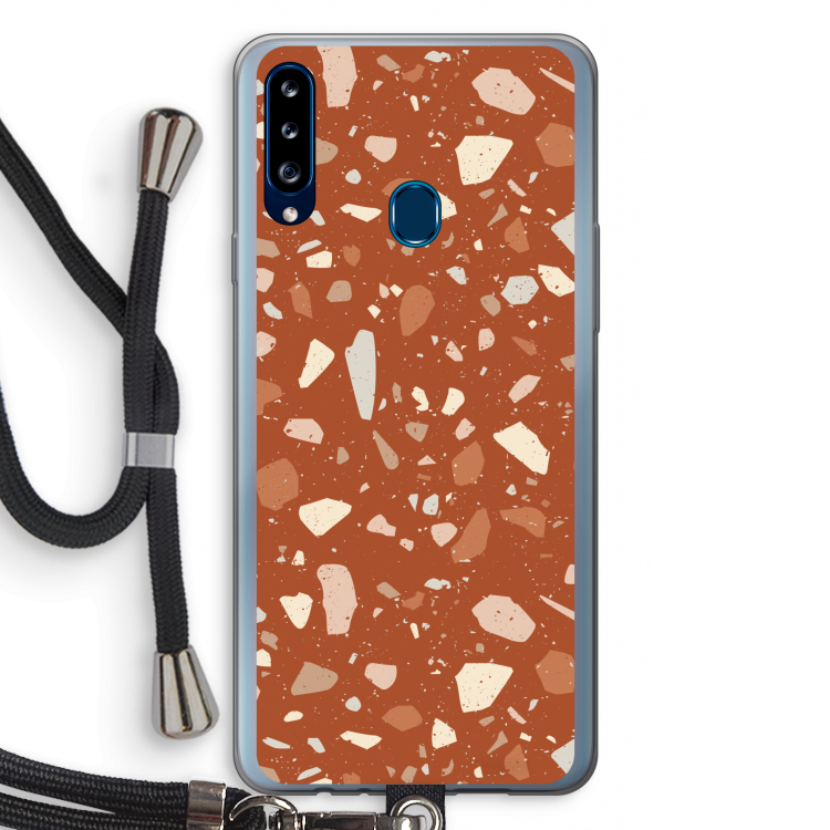 Terrazzo N°22: Samsung Galaxy A20s Transparant Hoesje met koord