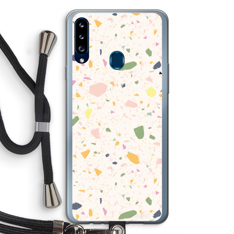 Terrazzo N°21: Samsung Galaxy A20s Transparant Hoesje met koord