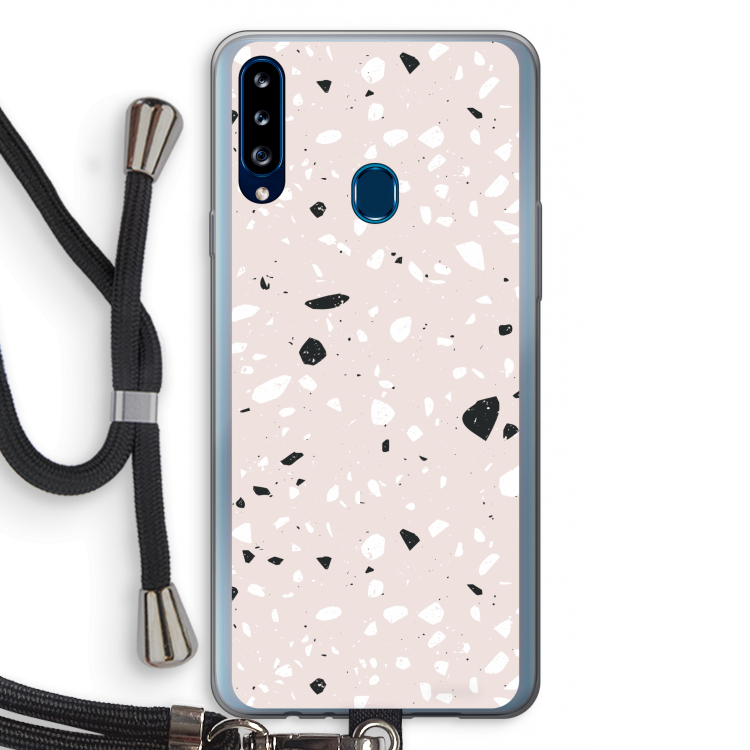 Terrazzo N°20: Samsung Galaxy A20s Transparant Hoesje met koord