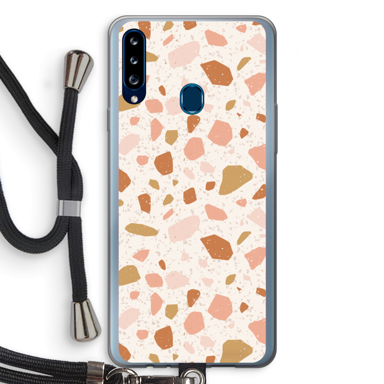 Terrazzo N°18: Samsung Galaxy A20s Transparant Hoesje met koord