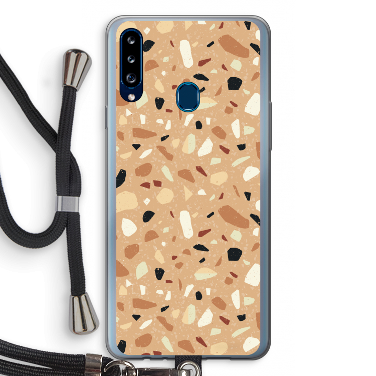 Terrazzo N°17: Samsung Galaxy A20s Transparant Hoesje met koord
