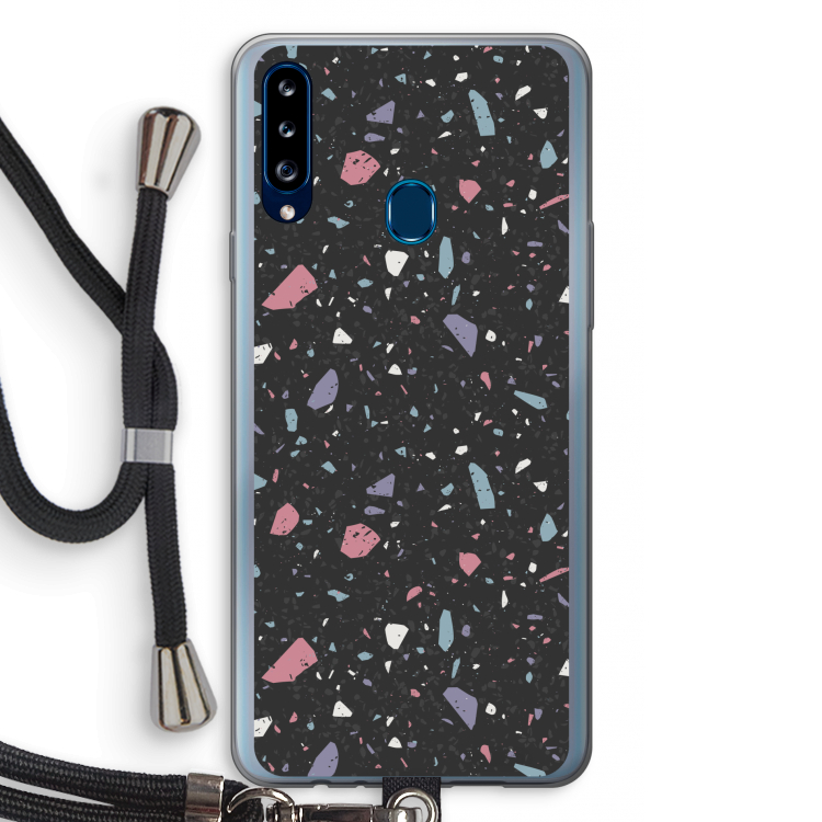 Terrazzo N°16: Samsung Galaxy A20s Transparant Hoesje met koord