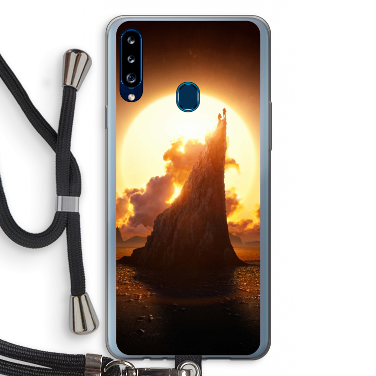 Children of the Sun: Samsung Galaxy A20s Transparant Hoesje met koord