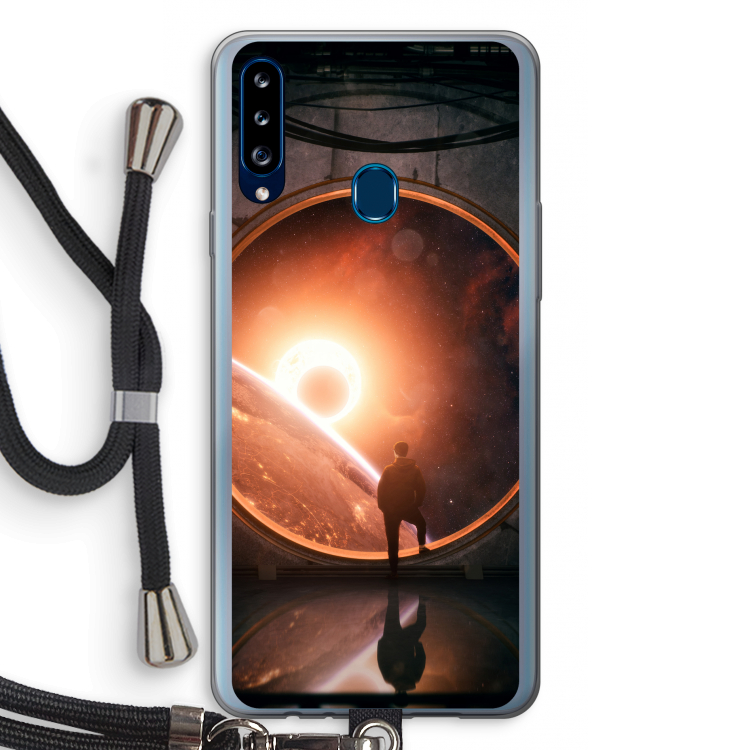 Ephemeral: Samsung Galaxy A20s Transparant Hoesje met koord