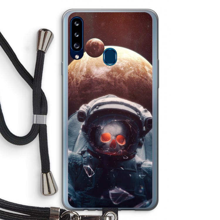 Voyager: Samsung Galaxy A20s Transparant Hoesje met koord