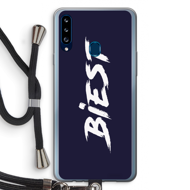 Biest: Samsung Galaxy A20s Transparant Hoesje met koord